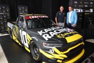 (L-R) Kaulig Racing president Chris Rice and owner Matt Kaulig at Daytona. Source: Getty